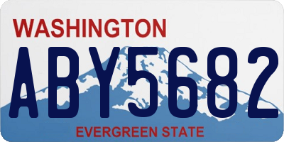 WA license plate ABY5682