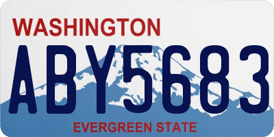 WA license plate ABY5683