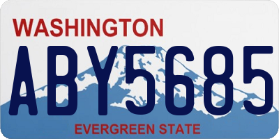 WA license plate ABY5685