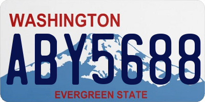 WA license plate ABY5688