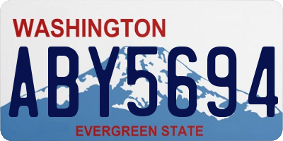 WA license plate ABY5694