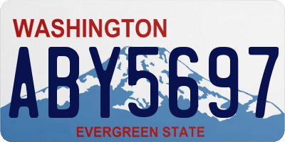 WA license plate ABY5697