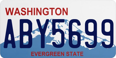 WA license plate ABY5699