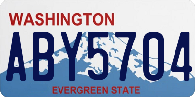 WA license plate ABY5704