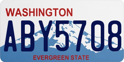 WA license plate ABY5708