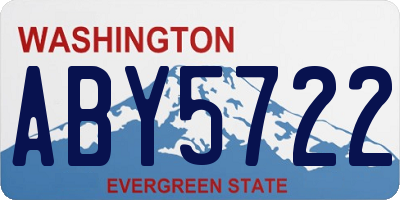 WA license plate ABY5722