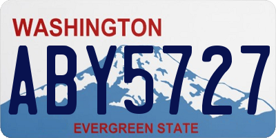 WA license plate ABY5727