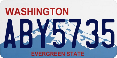 WA license plate ABY5735