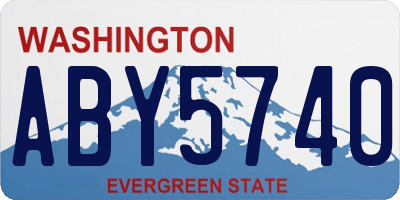 WA license plate ABY5740