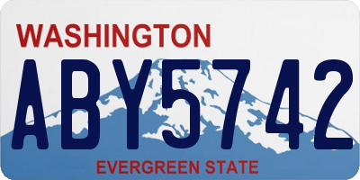 WA license plate ABY5742