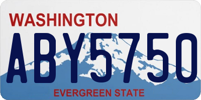 WA license plate ABY5750