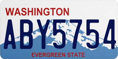 WA license plate ABY5754