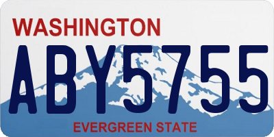 WA license plate ABY5755