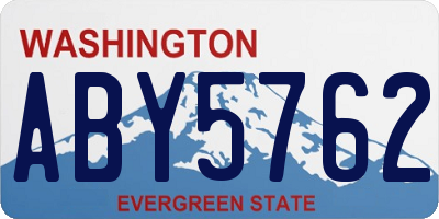 WA license plate ABY5762