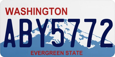 WA license plate ABY5772