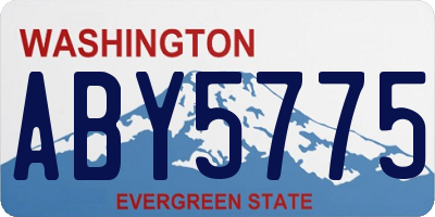 WA license plate ABY5775