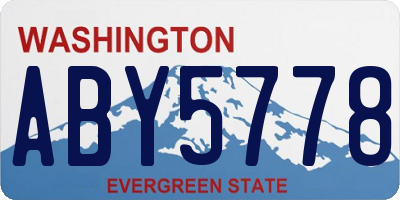 WA license plate ABY5778