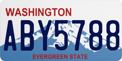 WA license plate ABY5788