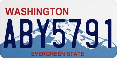 WA license plate ABY5791