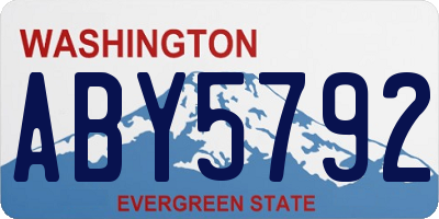 WA license plate ABY5792