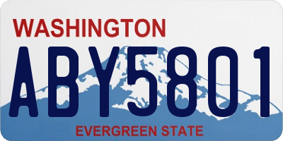 WA license plate ABY5801