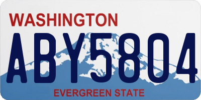 WA license plate ABY5804