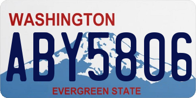 WA license plate ABY5806