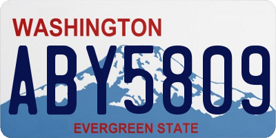 WA license plate ABY5809
