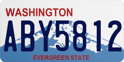 WA license plate ABY5812
