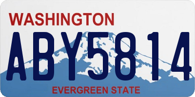 WA license plate ABY5814