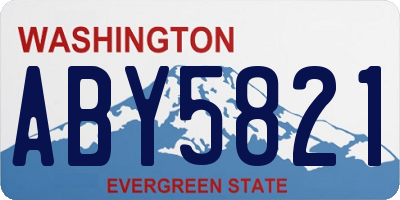 WA license plate ABY5821