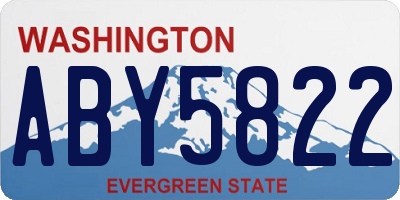 WA license plate ABY5822