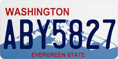 WA license plate ABY5827