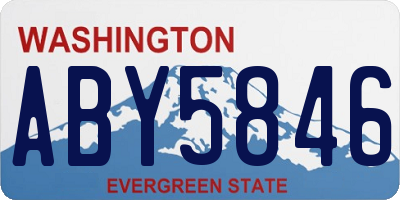 WA license plate ABY5846