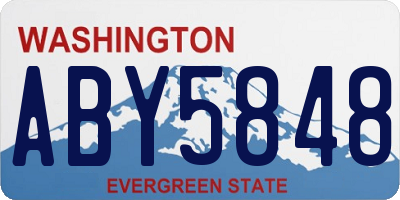 WA license plate ABY5848