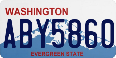 WA license plate ABY5860