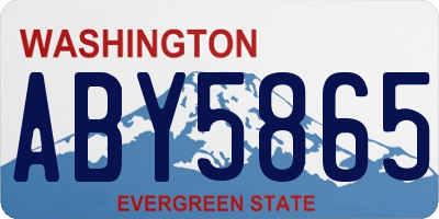 WA license plate ABY5865