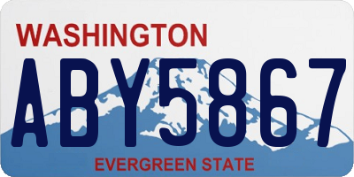 WA license plate ABY5867
