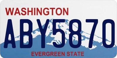 WA license plate ABY5870