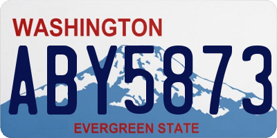 WA license plate ABY5873