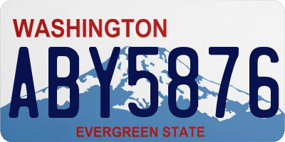 WA license plate ABY5876