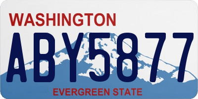 WA license plate ABY5877