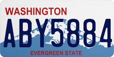 WA license plate ABY5884