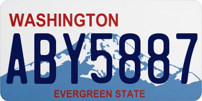 WA license plate ABY5887