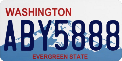 WA license plate ABY5888