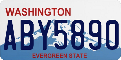 WA license plate ABY5890