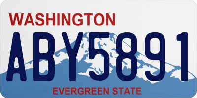 WA license plate ABY5891