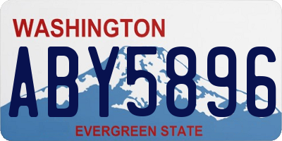 WA license plate ABY5896
