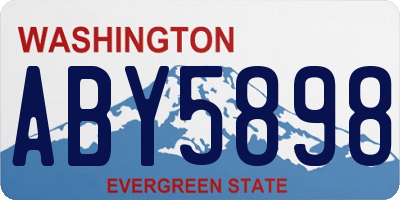 WA license plate ABY5898