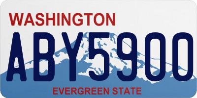 WA license plate ABY5900
